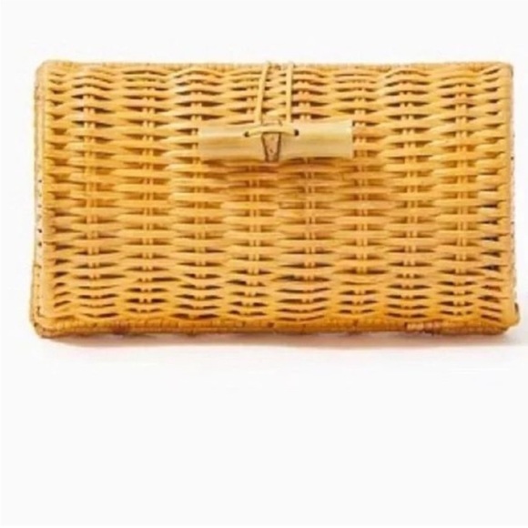 NWT Lilly Pulitzer Wicker Rattan Case Clutch Its A Sailabration - Picture 6 of 16